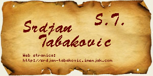 Srđan Tabaković vizit kartica